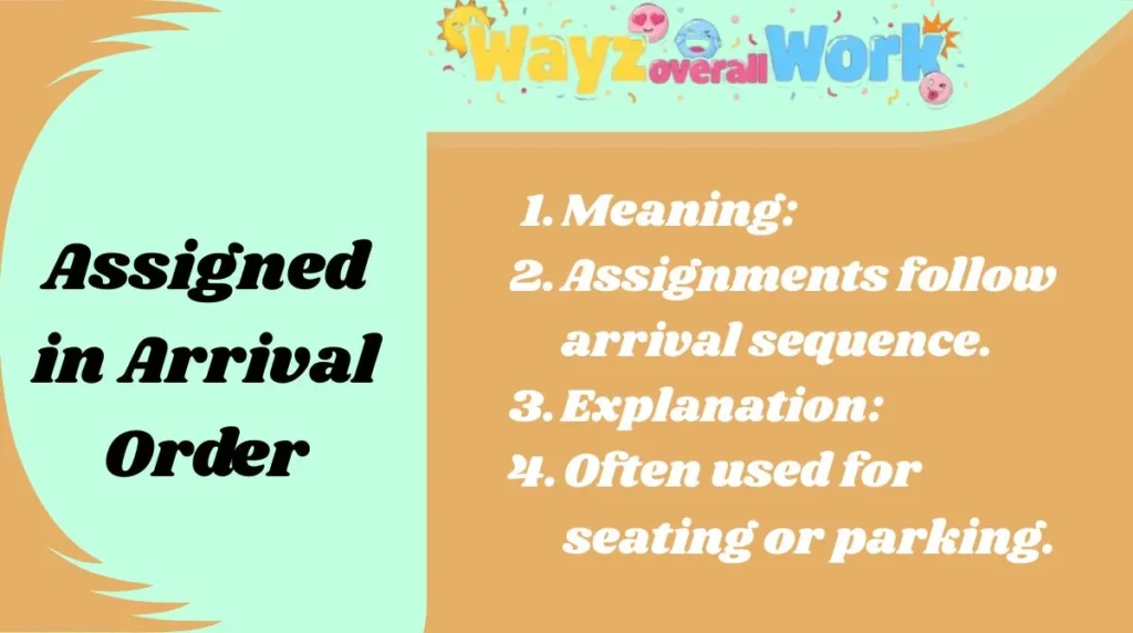 Assigned in Arrival Order