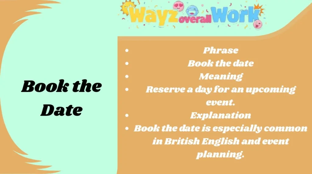 Book the Date