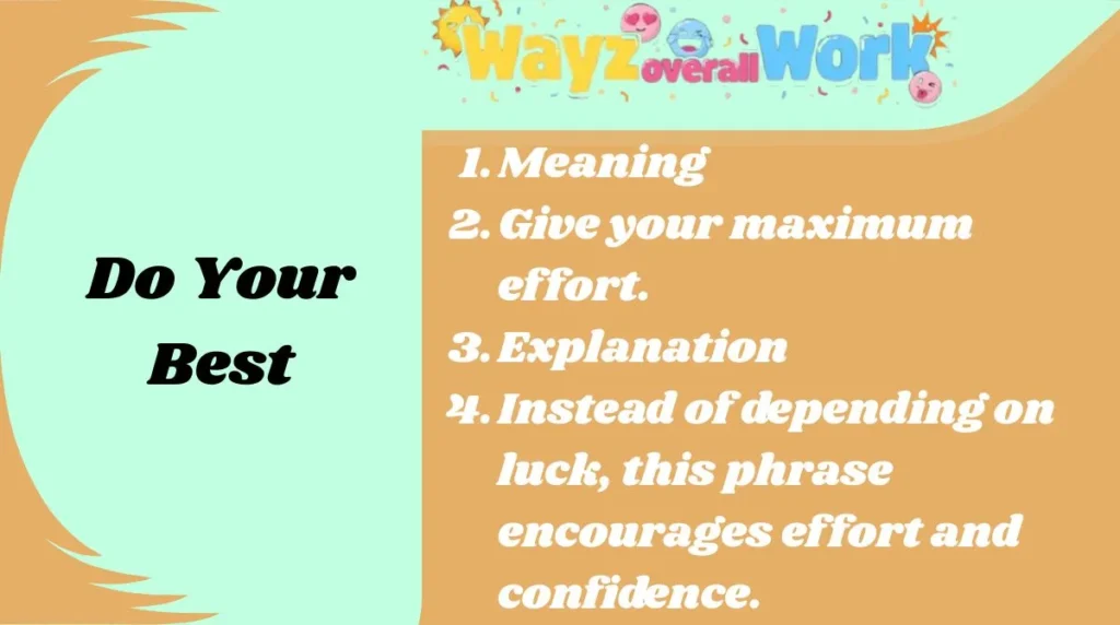 Do Your Best