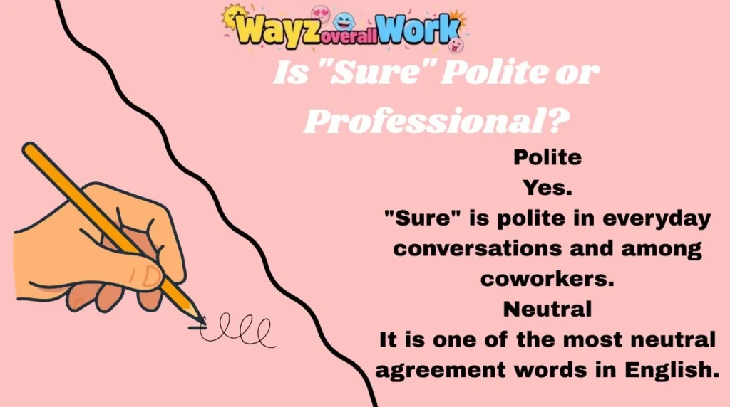 Is "Sure" Polite or Professional?