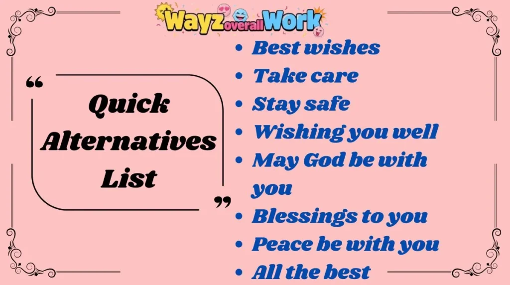 Quick Alternatives List