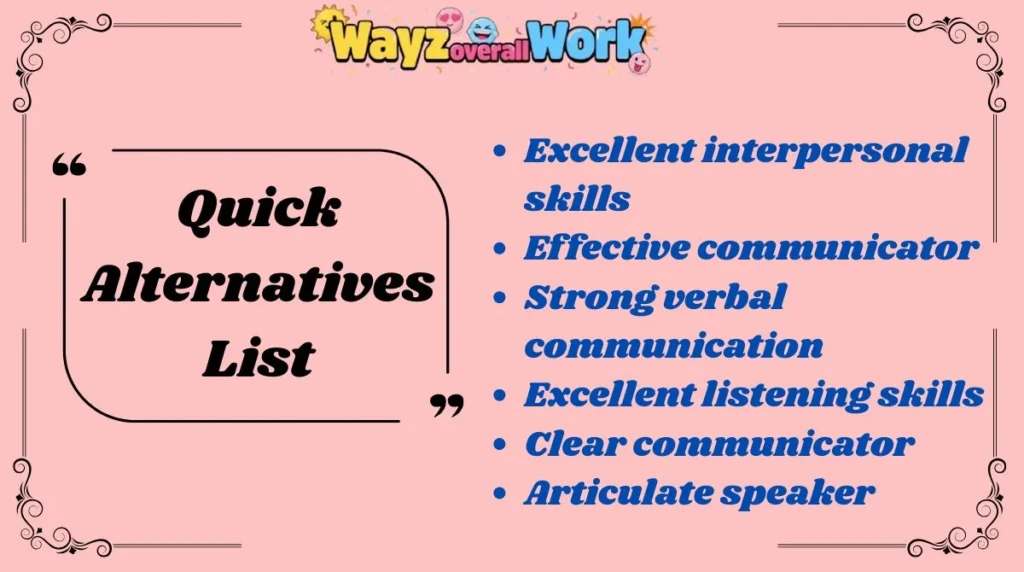 Quick Alternatives List