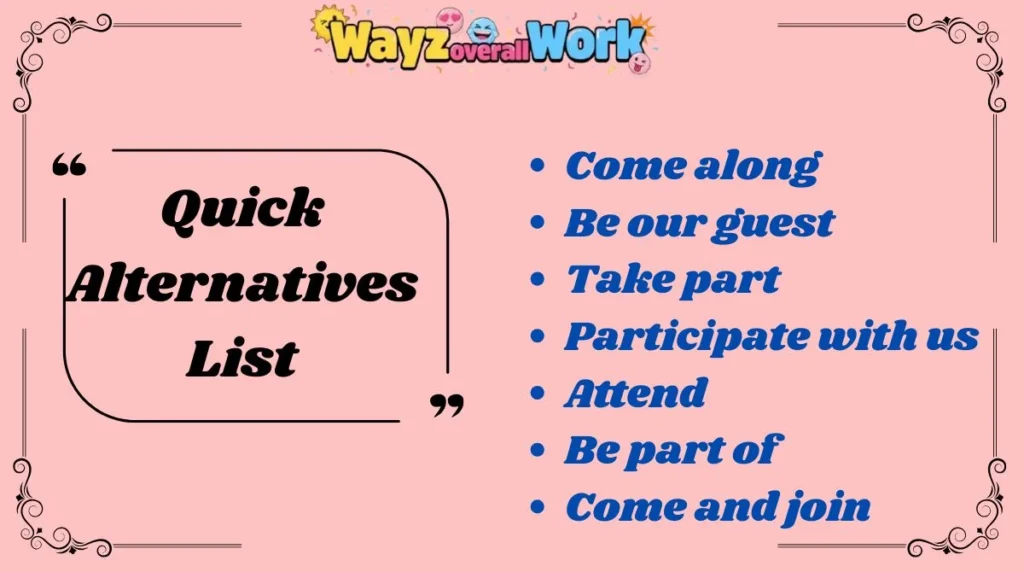 Quick Alternatives List