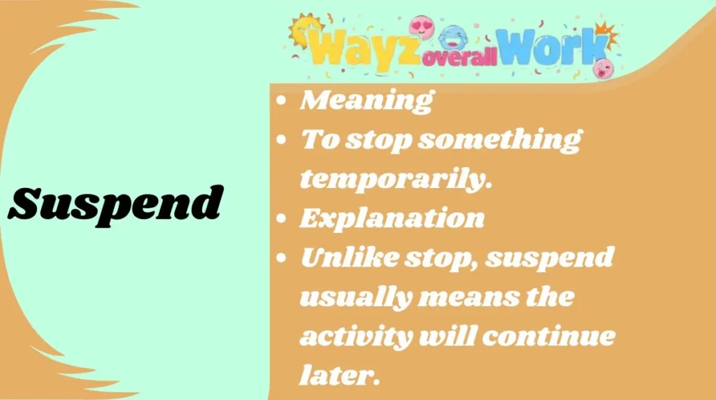 Suspend