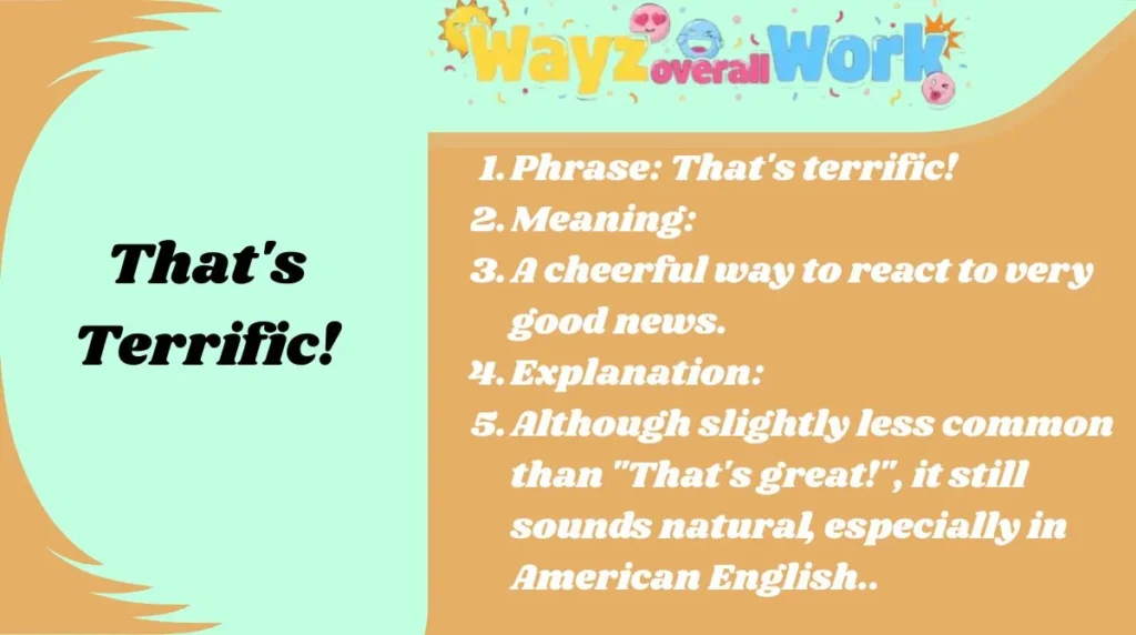 That's Terrific!